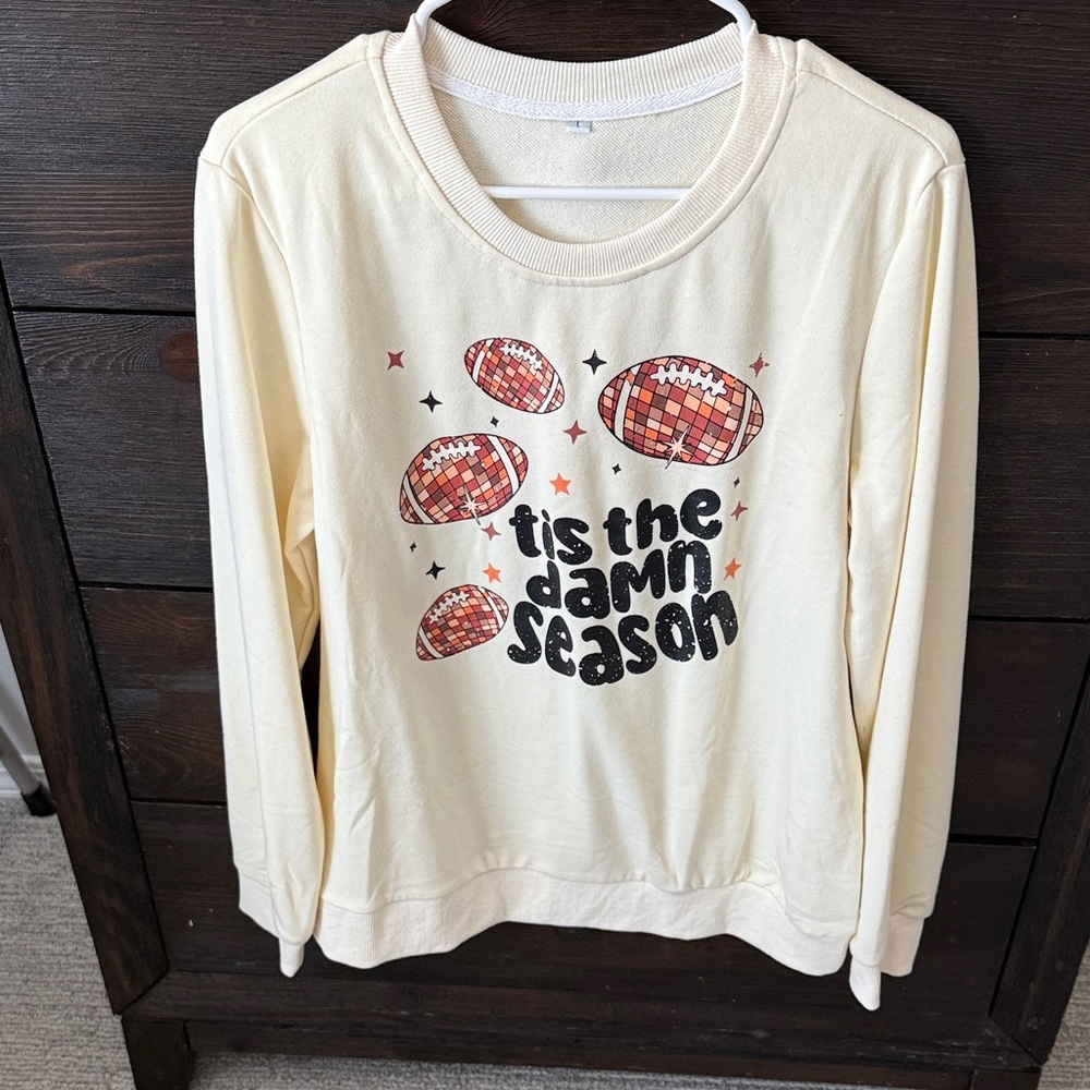 Cream Graphic Sweatshirt